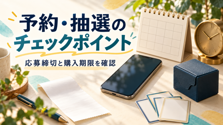 カレンダーとスマートフォンで予約の締切や購入条件を確認するオリジナルイメージ