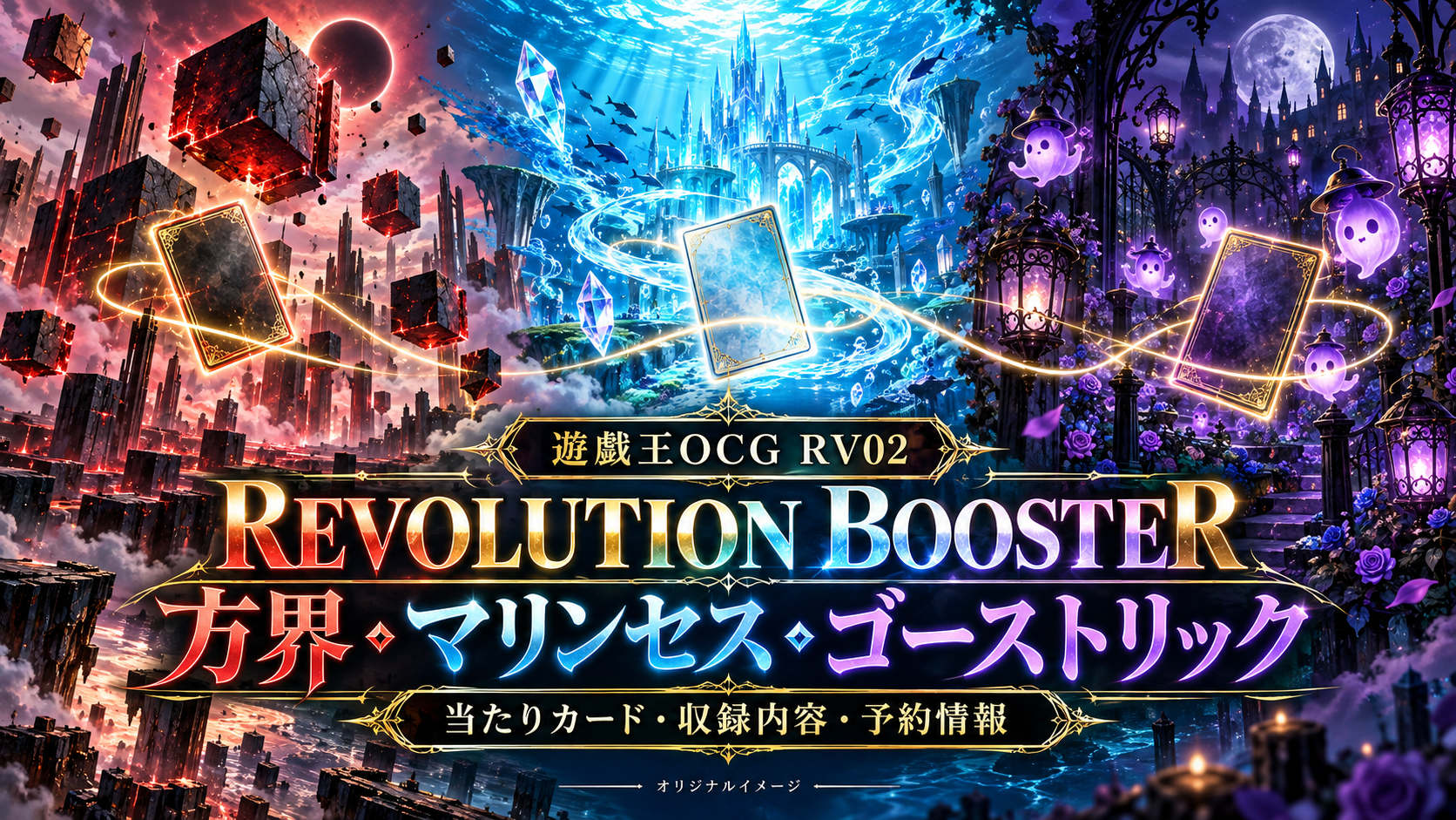 立方体・海・幽霊の灯りで3テーマを表現したRV02の記事用オリジナルイメージ